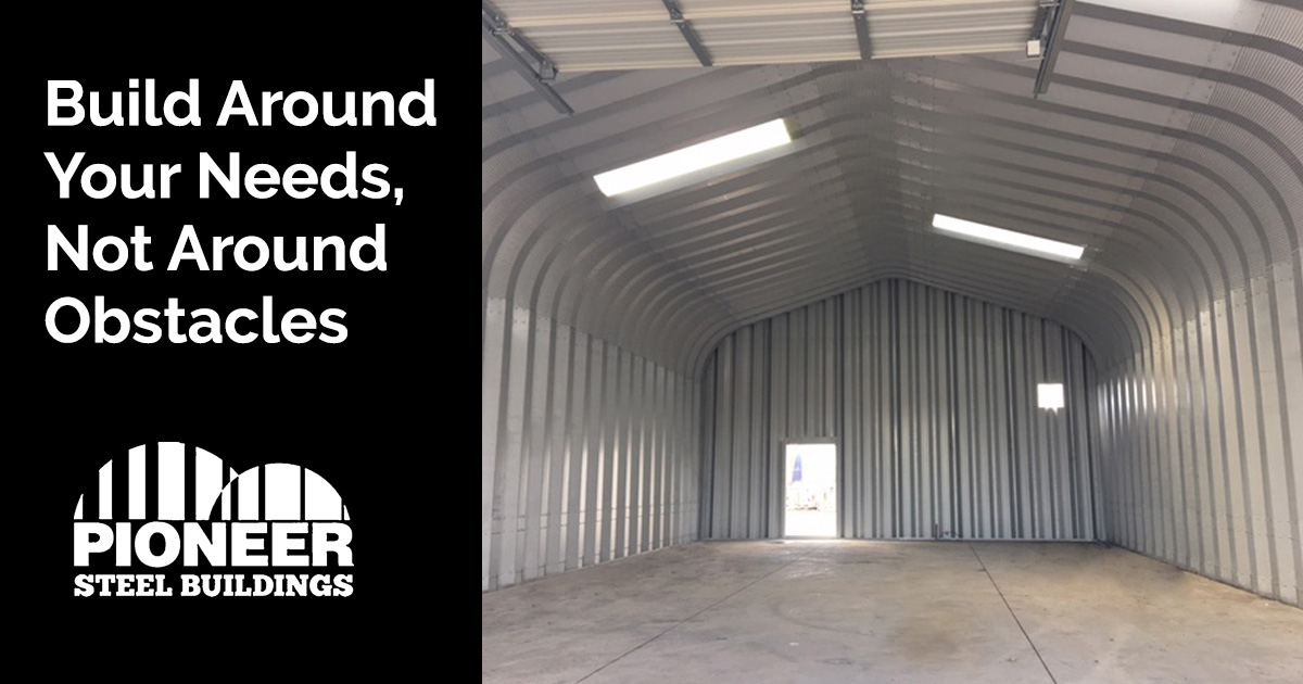 Interior of an Econospan Pioneer Steel building